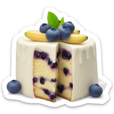Blueberry banana cake  sticker