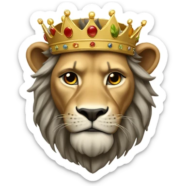El Rey León CON UNA CORONA sticker