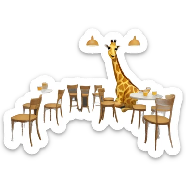 Jirafa café  sticker