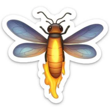 Firefly wing flame sticker