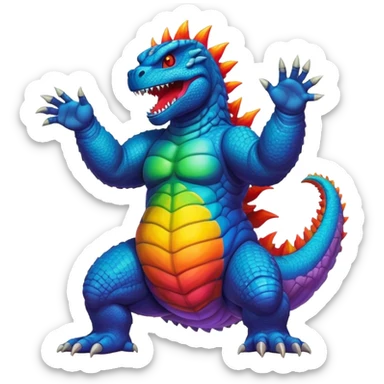 Godzilla in the Grateful Dead danc sticker