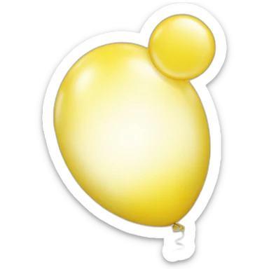 Yellow Foil Balloon 5 sticker