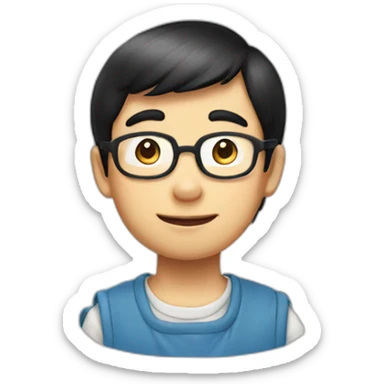 Nobita as a handsome boy  sticker