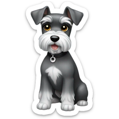 salt and pepper miniature schnauzer sticker