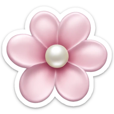 Pearl light pink flower sticker