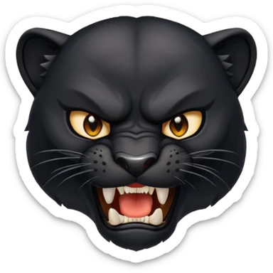 angry panther animal sticker
