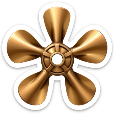 4 blade marine propeller sticker
