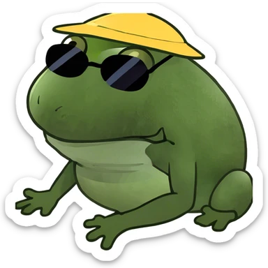 Laying on belly kicking feet sticker