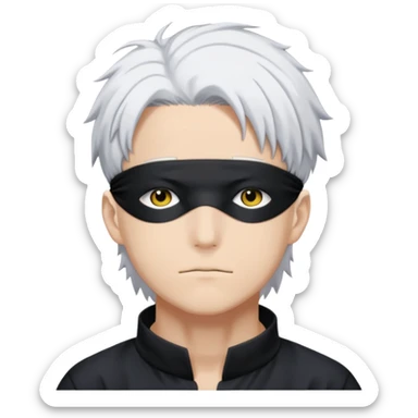 Satoru Gojo with white hair and blindfold from Jujutsu Kaisen sticker
