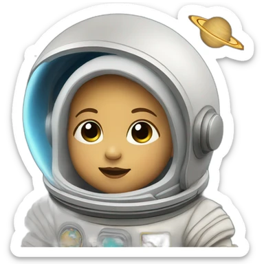 Baby Jesus in space sticker