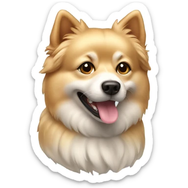 spitz dog golden sticker