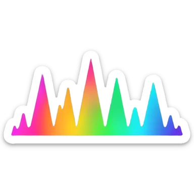 full black audio spectrum, the spectrum is white sticker