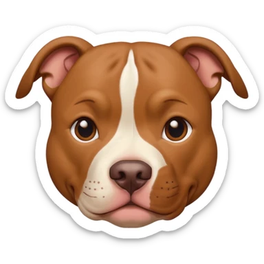 Un pitbull de carita tierna  sticker