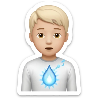 Yoga Boy Breathing 3d Icon with color of D0B8FF
 sticker