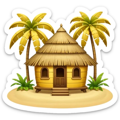 Banana hut sticker