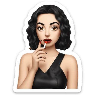 charli xcx holding a cigarette  sticker