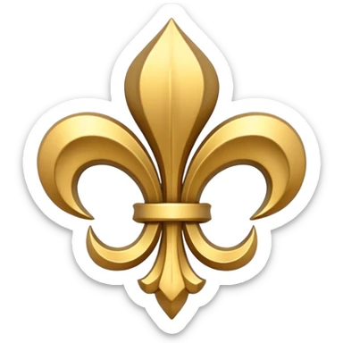 Petit bouclier fleur de lys sticker