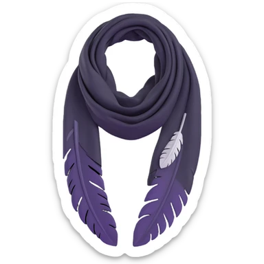 feather scarf, light and airy sticker