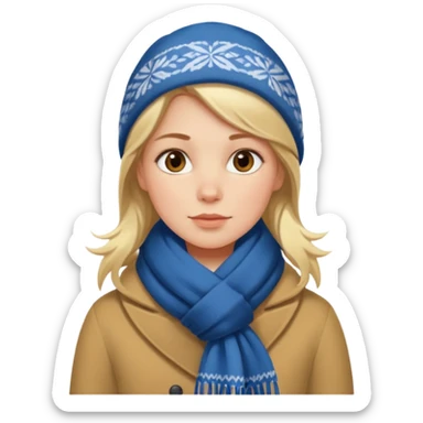 scandinavian girl in copenhagen sticker