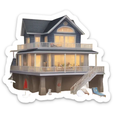 Big nice beach house  sticker
