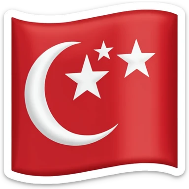 Ottoman empire 1600-1700 flag sticker