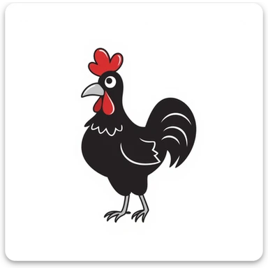 Rooster sticker