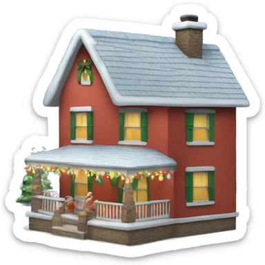Christmas house sticker
