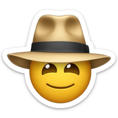Chat portant un chapeau sticker
