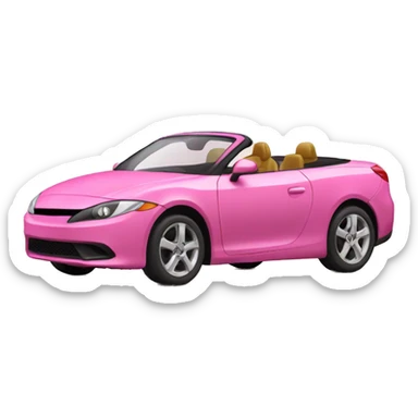 pink convertible car sticker