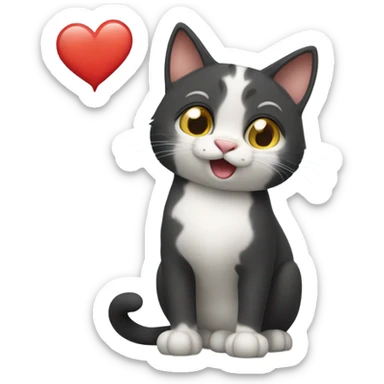 Cat says i love you bahar sticker