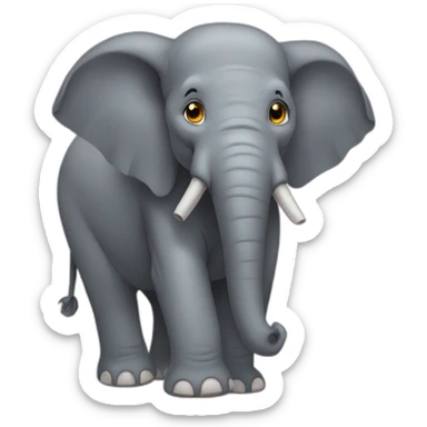 Feral elephant sticker