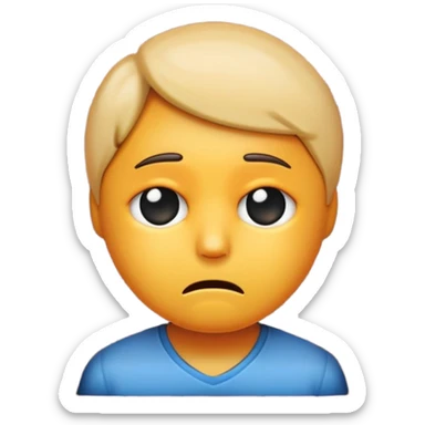 Emoji in timeout time out against a wall  sticker