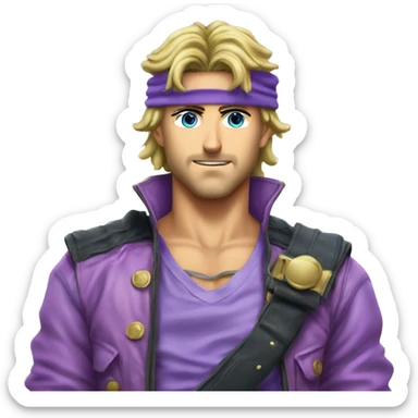 Johnny Joestar from JoJo's Bizarre sticker