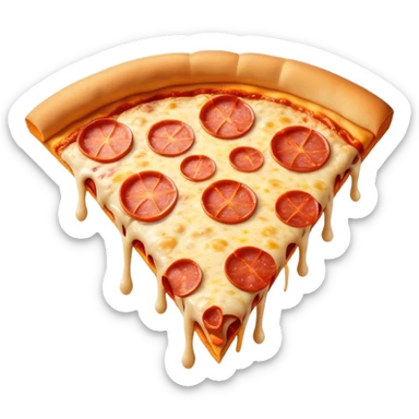 Flying pizza sticker