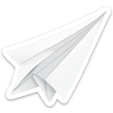 paper plane with dotted lines  sticker
