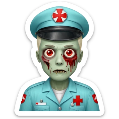 Zombie ambulance driver sticker
