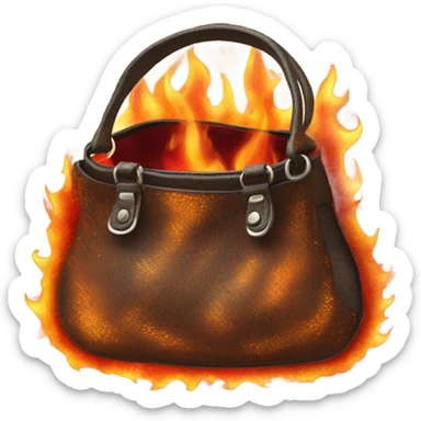 Purse on fire sticker
