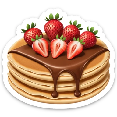 Nutella crepe with strawberry’s  sticker