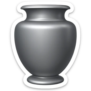 grey metalici urn sticker