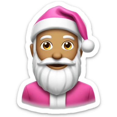Santa with pink hat sticker