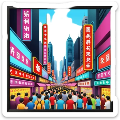 Blockbuster Hong Kong movie sticker