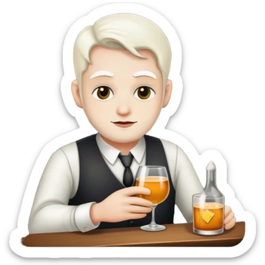 A developer working at a speakeasy SKIN WHITE sticker