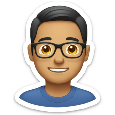 male filipino with eyeglasses  sticker