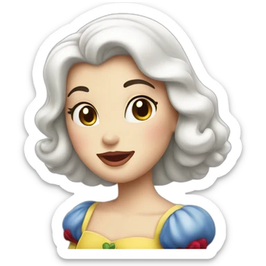 Apple snow white sticker