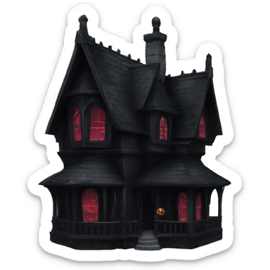 Goth vampire house black sticker