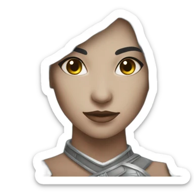 silver earth genasi woman sticker