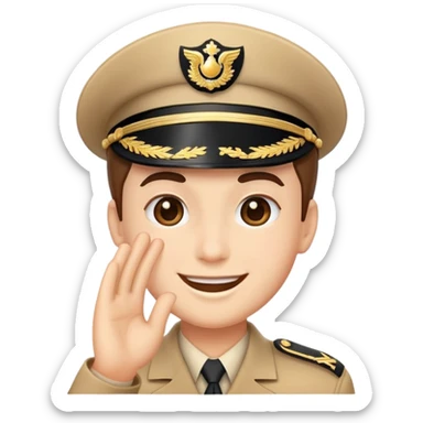 face saluting sticker