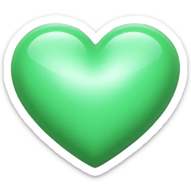 A heart in seaform green colour sticker