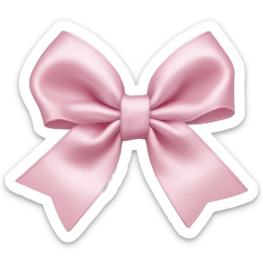 light pink satin bow  sticker