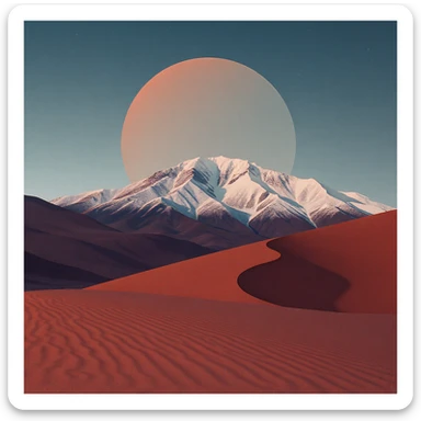 A modern desert mountain, wallpaper, modern sticker